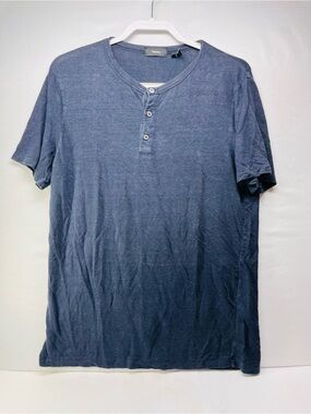 Theory Men’s Navy‎ Short-Sleeve Henley Shirt